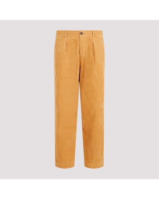 Universal Works Orange Pleated Track Pants for men