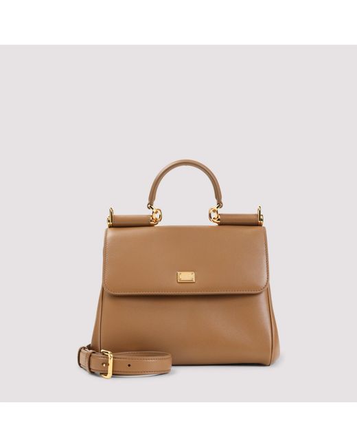 Dolce & Gabbana Brown Small My Sicily Handbag