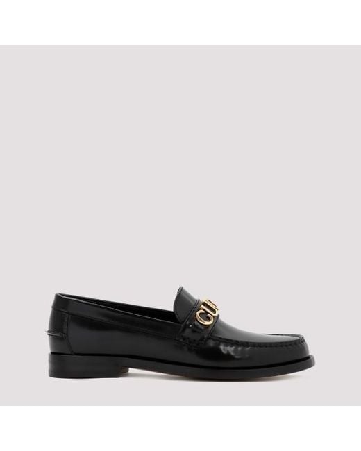 Gucci Black Leather Loafers for men