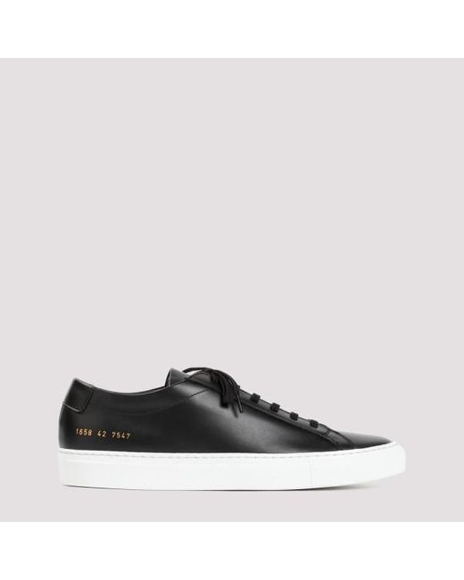 Common Projects Black Common Project Achilles Low Sneakers With White Sole for men