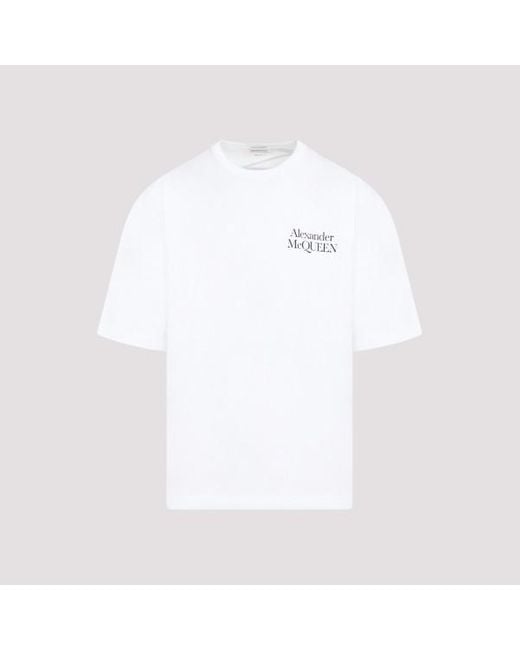 Alexander McQueen White Aexander Mcqueen Cotton T-shirt for men