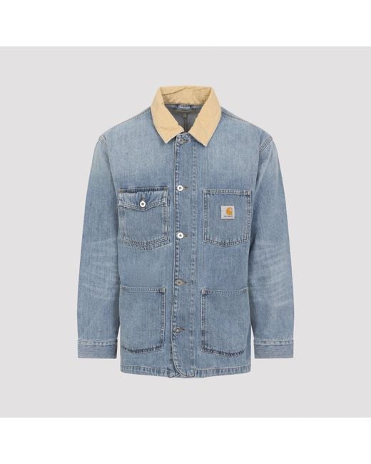 Carhartt Blue Warren Chore Coat for men