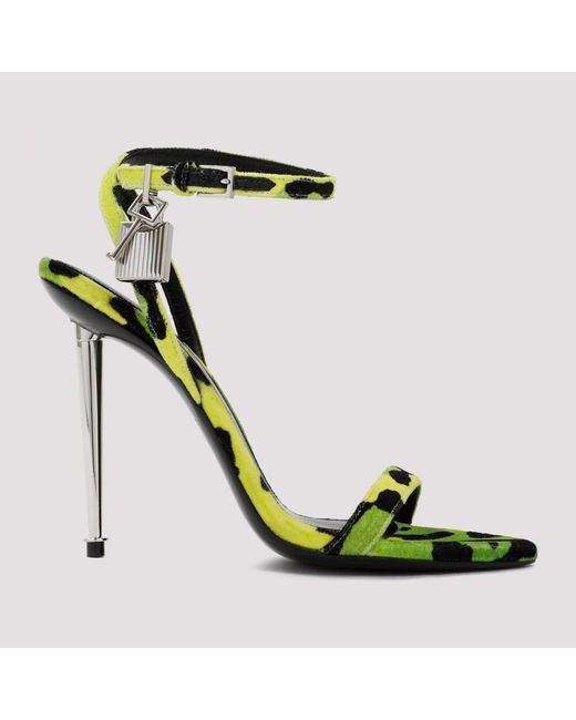 Tom Ford Green Sandals High Heel Shoes