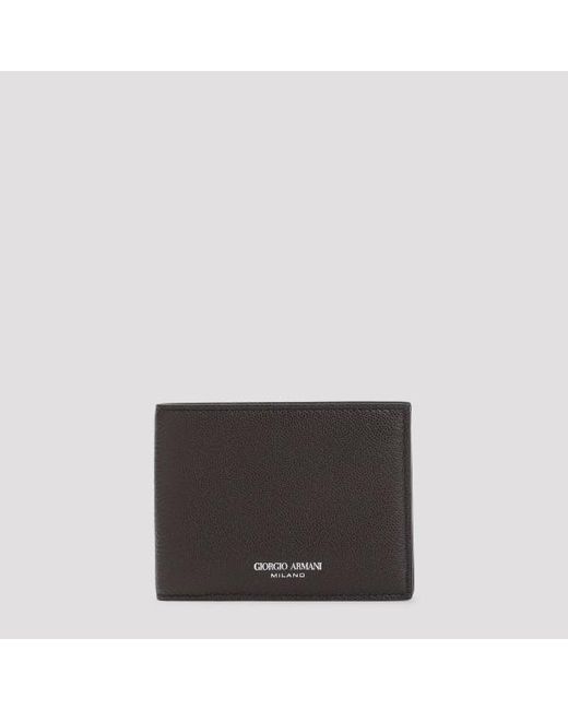 Giorgio Armani Black Bi-fold Wallet for men