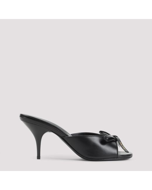 Miu Miu Black Lamb Leather Slippers