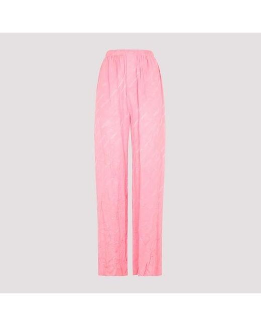 Balenciaga Pink Silk Pants
