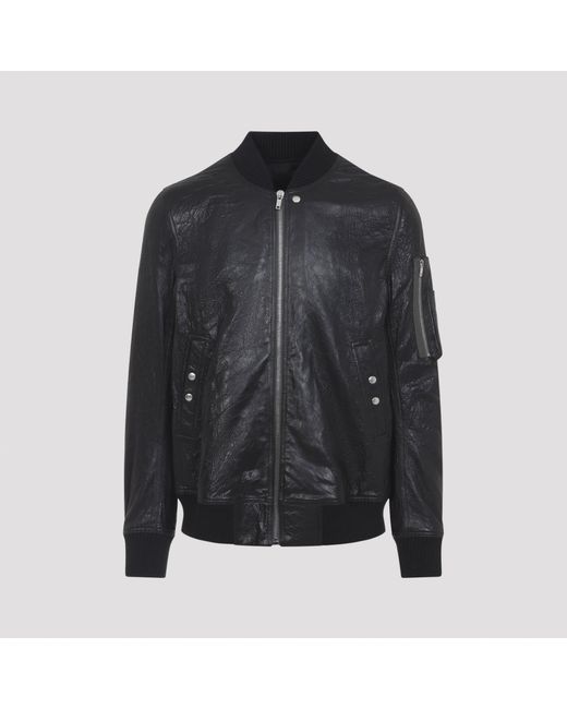 Rick Owens Black Classic Flight Jacket for men