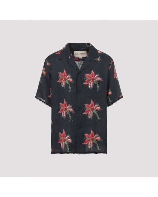 Valentino Blue Short Sleeves Shirt for men