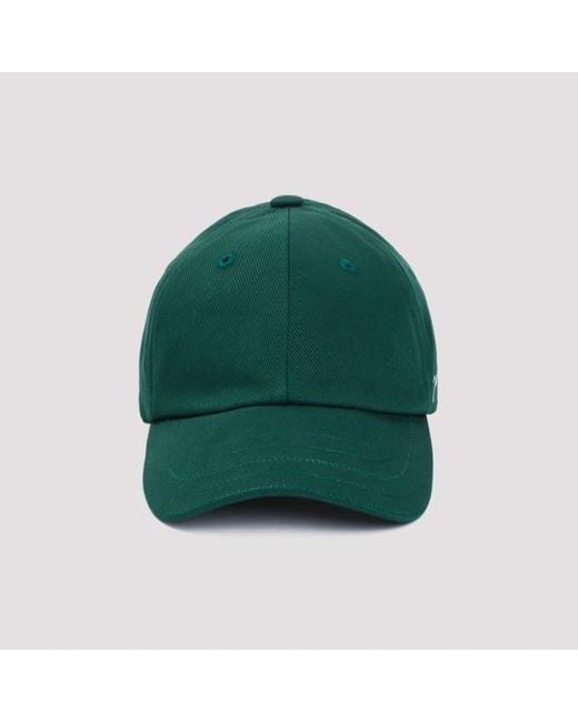 Jacquemus Green Cotton La Casquette Hat for men