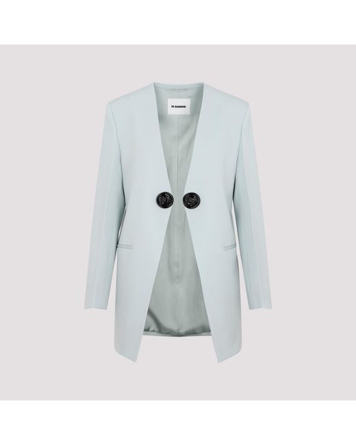 Jil Sander Blue Wool Jacket For