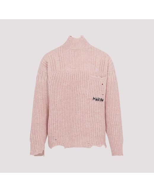 Marni Pink Turtleneck Sweater for men