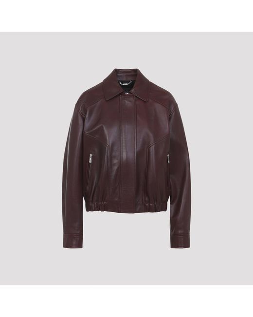 Versace Brown Bufalo Leather Blouson