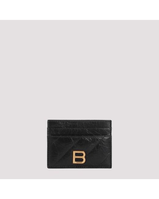 Balenciaga Black Crush Card Holder