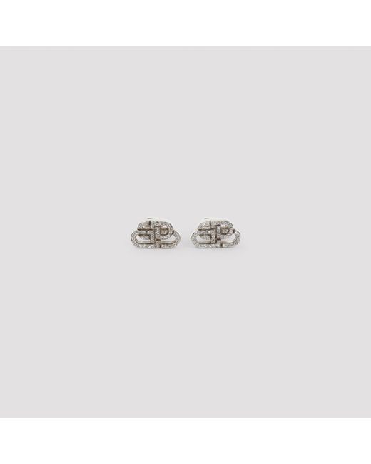 Balenciaga Metallic Bb Stud Xs Earrings