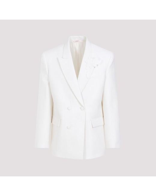 Valentino White Double Breasted Jacket for men
