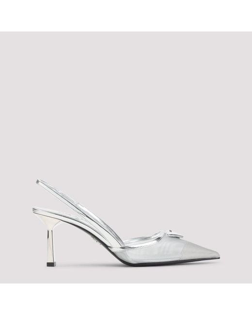 Prada White Polyamide Pumps