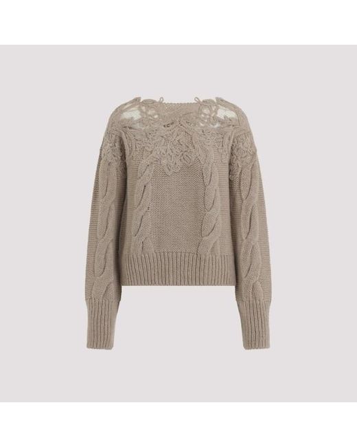 Ermanno Scervino Natural Virgin Wool Pullover