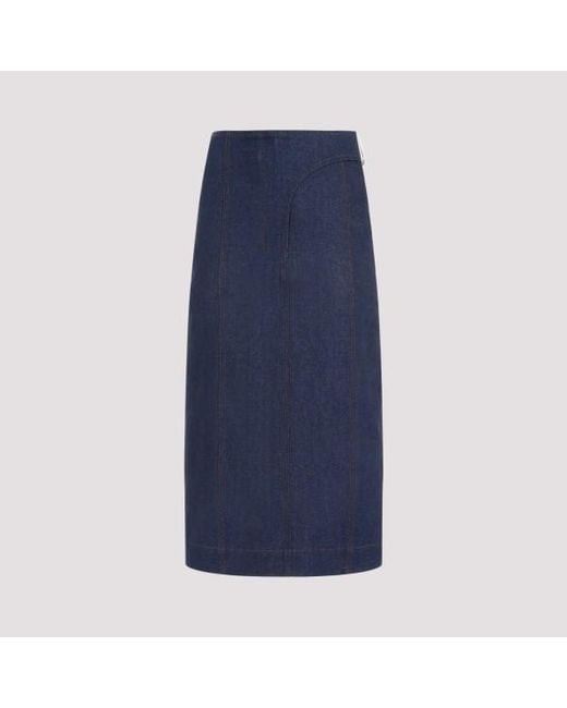 Jacquemus Blue La Jupe De-nimes Obra Midi Skirt