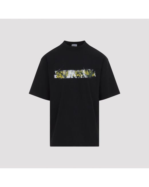 Balenciaga Black Medium Fit T-Shirt for men