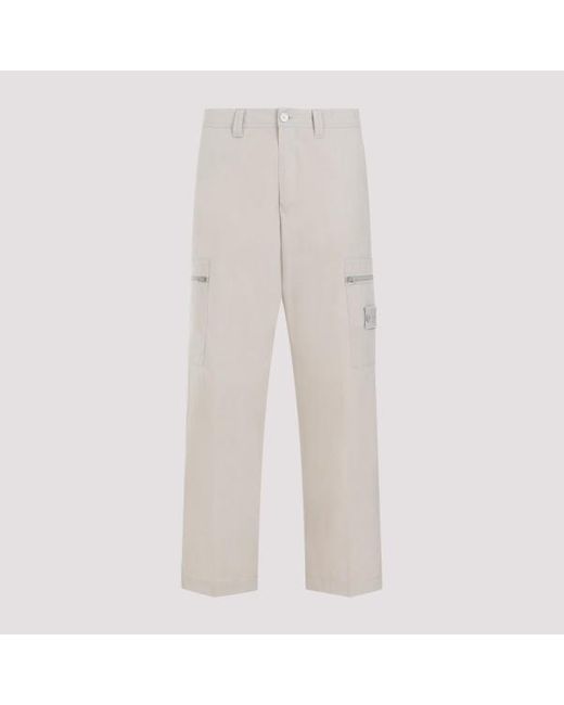 Stone Island Natural Beige Cotton Ghost Pants for men