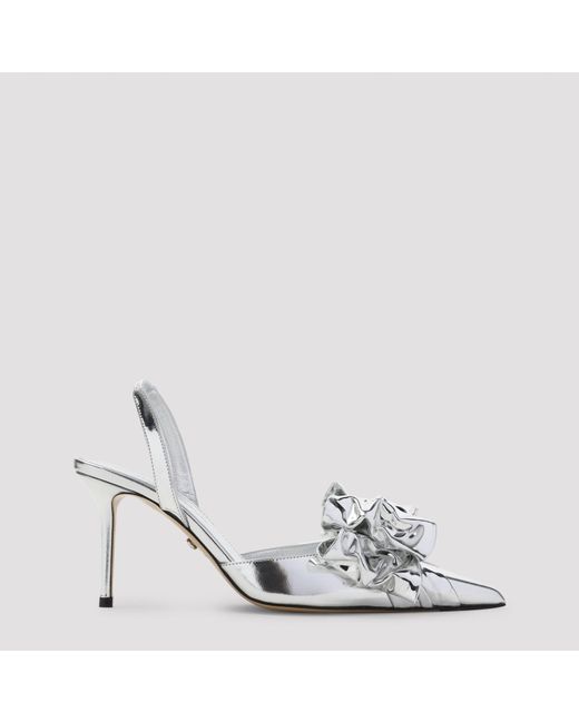 Mach & Mach Metallic Le Cadeau Wrapped Leather Pumps