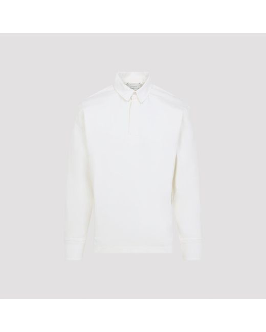 Studio Nicholson White Alyk Rugby Polo for men