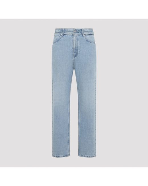 Jil Sander Blue Straight Mid Rise Jean