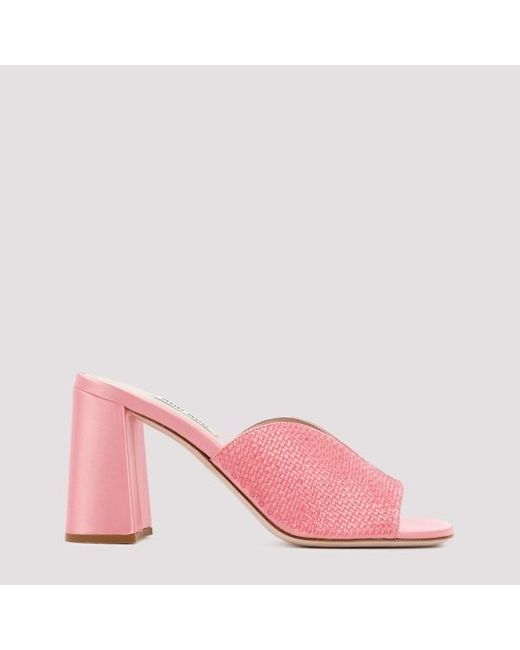 Miu Miu Pink Satin Sandals