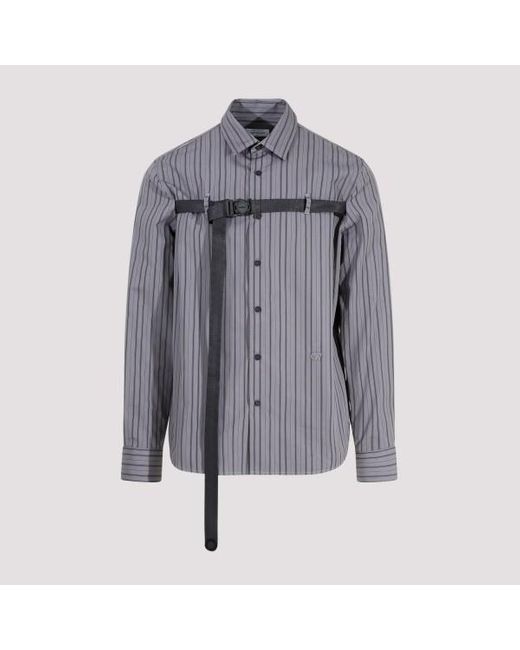 Off-White c/o Virgil Abloh Gray Buckleup Popl Stripe Shirt for men
