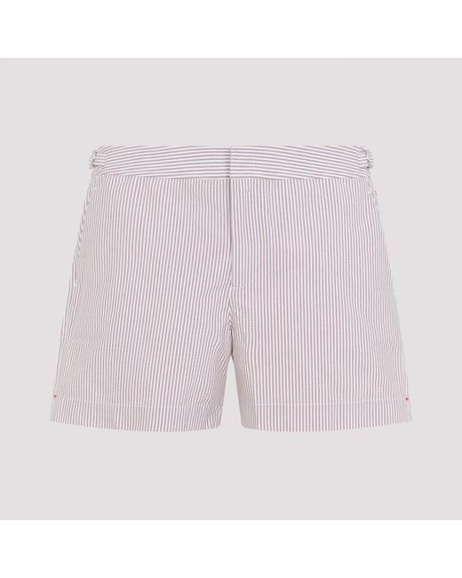 Orlebar Brown Purple Mini Stripe Seersucker Swim Shorts for men