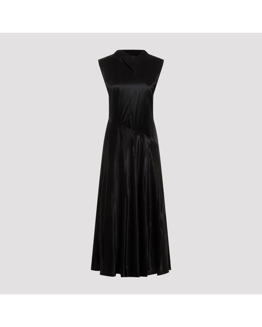 Jil Sander Black Cupro Long Dress