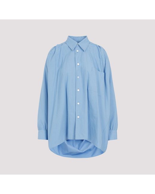 Bottega Veneta Blue Cotton Shirt