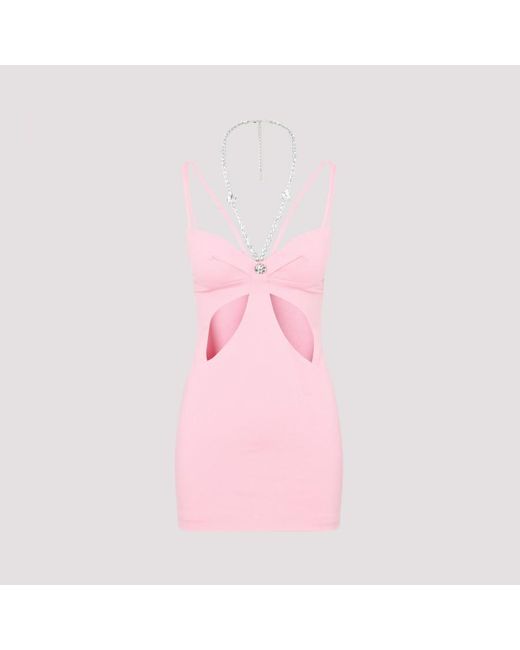 Area Pink Butterfly Cut Out Mini Dress