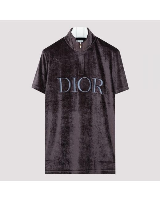 Dior Homme Black Technical Velvet T-shirt for men