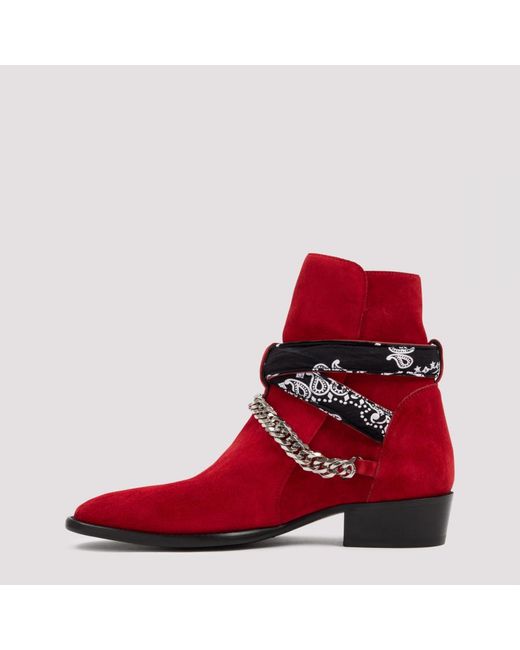 Amiri Red Bandana Boots for men