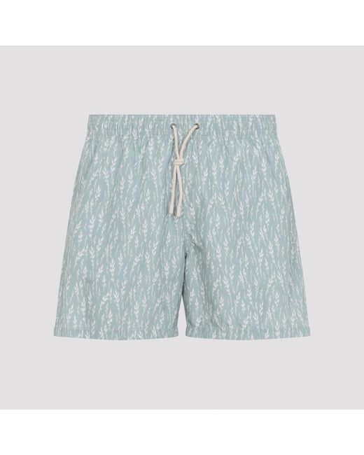 Canali Blue Polyester Swim Shorts