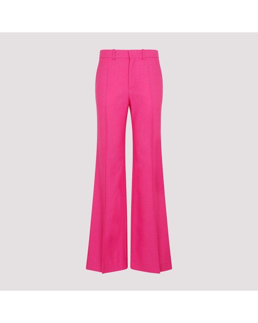 Chloé Pink Elegant Wool Blend Pants