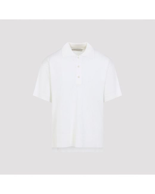 AMI White Shirt Collar Polo for men