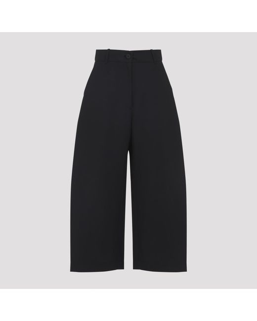 Studio Nicholson Black Chalco Wide Crop Pant