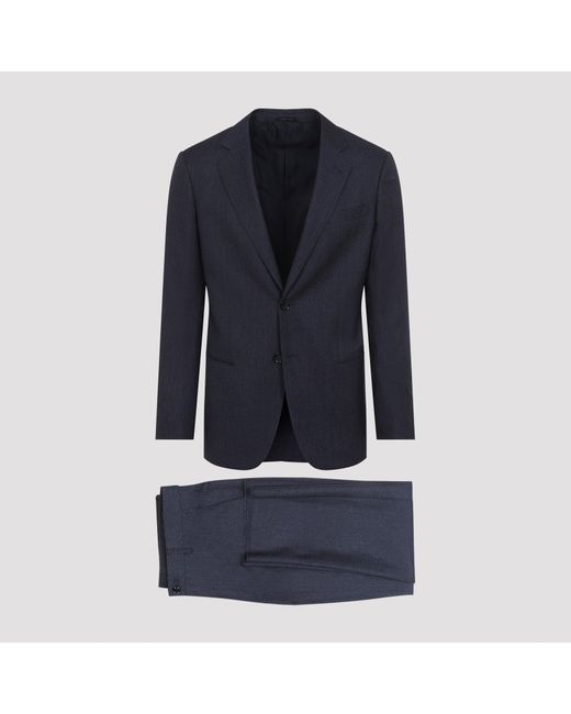 Giorgio Armani Blue Virgin Wool Suit