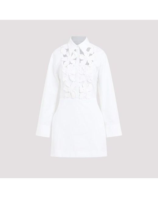 Valentino White Embroidered Mini Dress