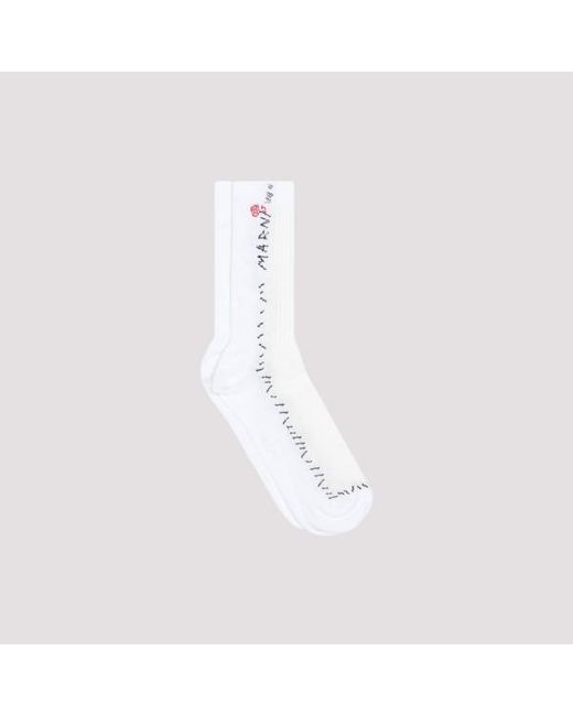 Marni White Arni Id-caf Socks for men
