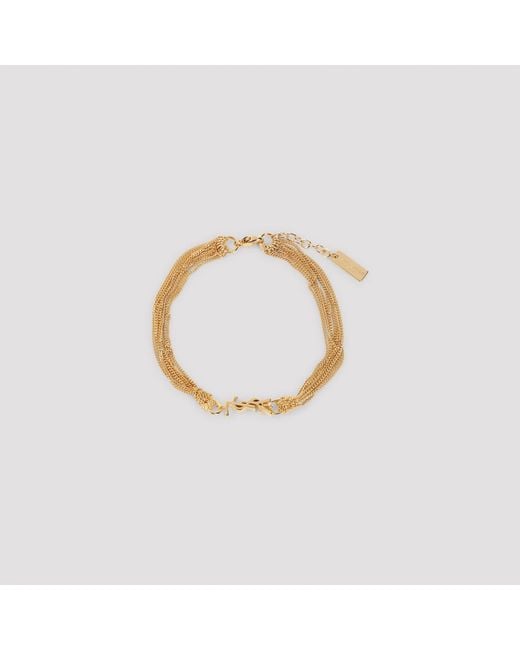 Saint Laurent Metallic Cassandre Bracelet