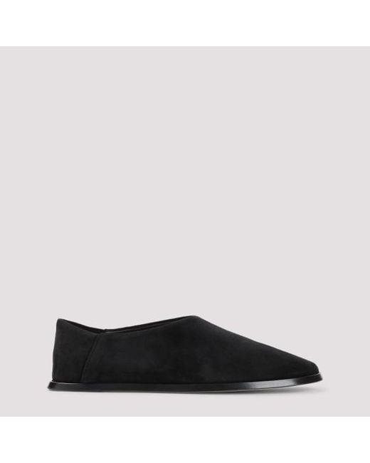Fear Of God Black Slip-On Suede Leather Sneakers for men