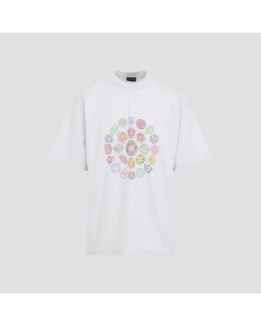 Balenciaga White Medium Fit Short Sleeves T-Shirt for men