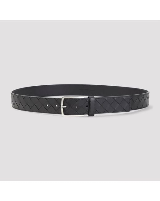 Bottega Veneta Black Intrecciato Belt