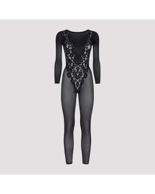 Wolford Black Flower Lace Jupuit