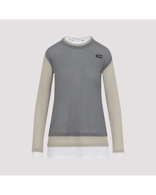 Miu Miu Gray Tshirt