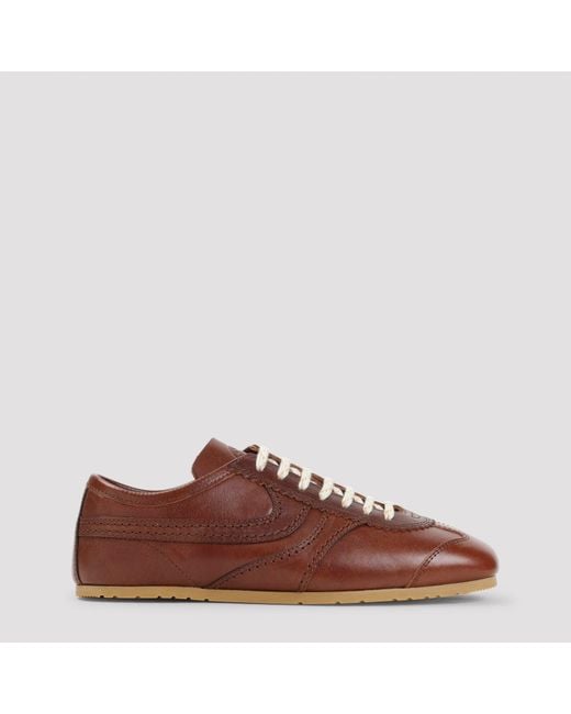Dries Van Noten Brown Leather Sneaker