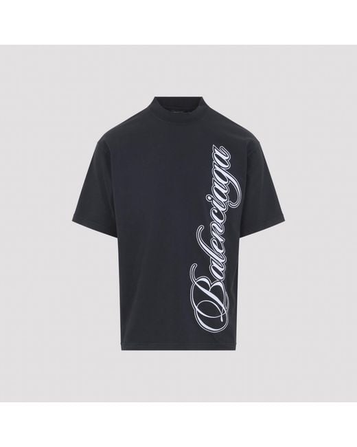 Balenciaga Black 'Cursive' T-Shirt